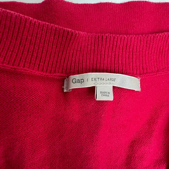 Hot Pink Gap V-Neck Sweater - Picture 6 of 8